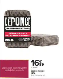 Carrefour INGA Éponge en acier inoxydable offre