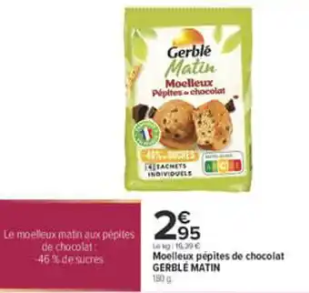 Gerblé Matin Moelleux pépites de chocolat