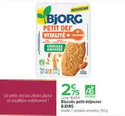 Carrefour BJORG Biscuits petit-déjeuner offre