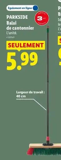 Lidl Parkside balai de cantonnier offre