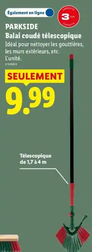 Lidl PARKSIDE Balai coudé télescopique offre
