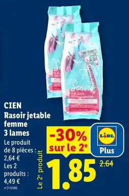 Lidl CIEN Rasoir jetable femme offre