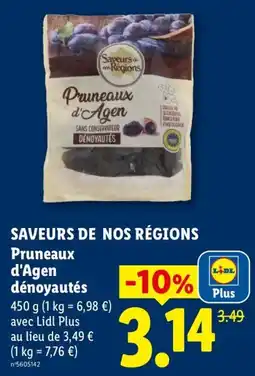 Lidl Saveurs de nos Régions Pruneaux d'Agen offre