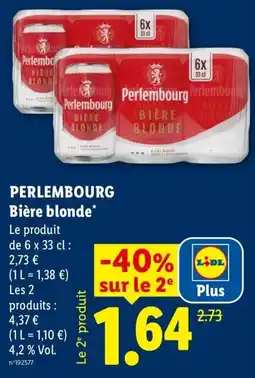 Lidl Perlembourg Bière blonde offre