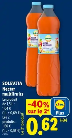 Lidl Solevita Nectar multifruits offre
