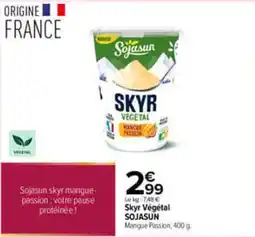 Carrefour SOJASUN Skyr Végétal offre