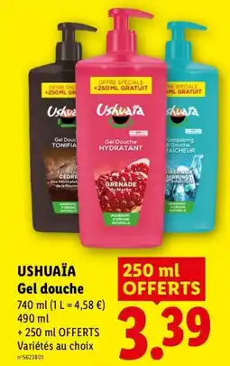 Lidl USHUAÏA Gel douche offre