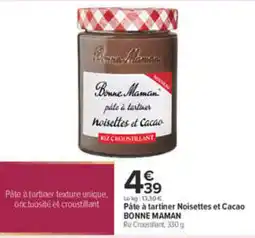 Carrefour BONNE MAMAN Pâte à tartiner Noisettes et Cacao offre