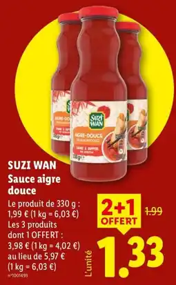 Lidl SUZI WAN Sauce aigre douce offre