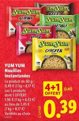 Lidl YumYum Nouilles instantanées offre