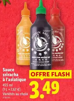 Lidl Flying Goose Brand Sauce sriracha offre