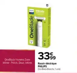 Carrefour PHILIPS OneBlade Homme Zone Intime offre