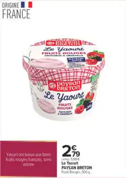 Carrefour PAYSAN BRETON Le Yaourt offre
