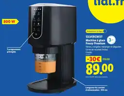 Lidl SILVERCREST Machine à glace Freezy Premium offre