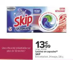 Carrefour SKIP Lessive en capsules offre