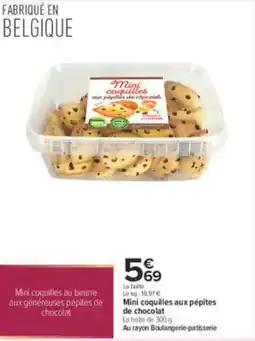 Carrefour Mini coquilles aux pépites de chocolat offre