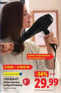Lidl CIEN BEAUTY Sèche-cheveux ionique Premium offre
