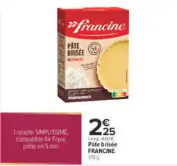 Carrefour Francine Pâte brisée offre