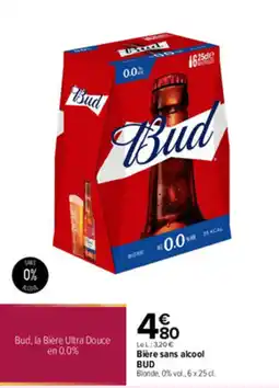 Carrefour BUD Bière sans alcool offre