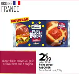 Carrefour Pasquier Pains burger offre