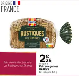 Carrefour HARRYS Pain aux graines offre
