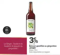 Carrefour JOYART Boisson gazéifiée au gingembre offre
