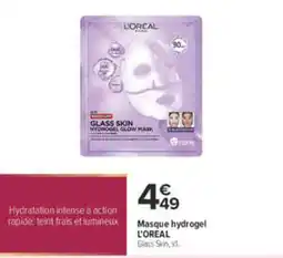 Carrefour L'OREAL Masque hydrogel Glass Skin offre