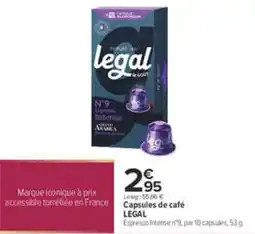Carrefour LEGAL Capsules de café offre