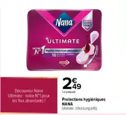 Carrefour Nana Protections hygiéniques Ultimate offre