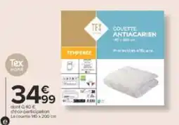 Carrefour Tex Home Couette antiacarien offre