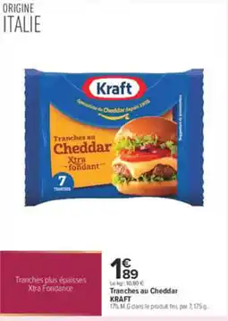 Carrefour Kraft Tranches au Cheddar offre