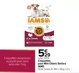 Carrefour IAMS Croquettes pour Mini Chiens Seniors offre