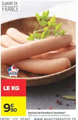 Carrefour Market Saucisse de Francfort à l'ancienne offre