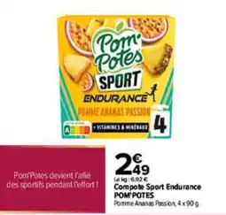 Carrefour POM'POTES Compote Sport Endurance offre