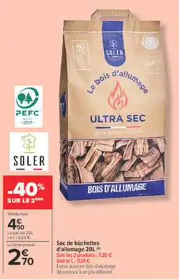 Carrefour SOLER Bois d'allumage offre