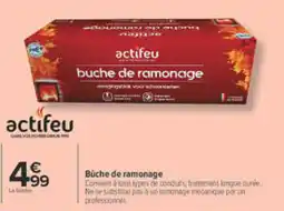 Carrefour actifeu buche de ramonage offre