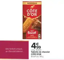 Carrefour Côte d'Or Biscoff Lait offre