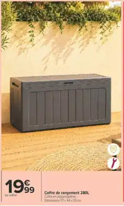 Carrefour Coffre de rangement 280L offre