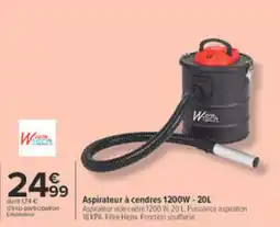 Carrefour WARMTECH Aspirateur à cendres offre