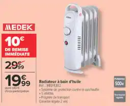 Carrefour MEDEK Radiateur à bain d'huile offre