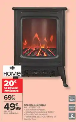 Carrefour HOME Cheminée électrique offre