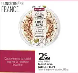 Carrefour LATELIER BLINI Labneh extra offre