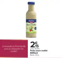 Carrefour BARILLA Pesto sauce crudité offre