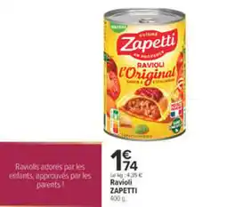 Carrefour Zapetti Ravioli offre