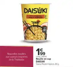 Carrefour DAISUKI Nouille en cup offre