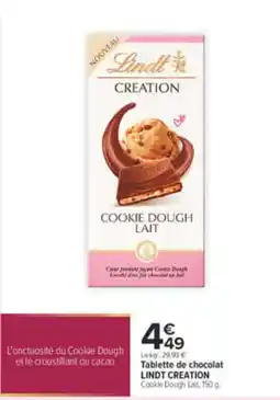 Carrefour LINDT CREATION Cookie Dough Lait offre
