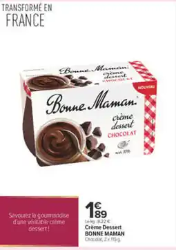 Carrefour BONNE MAMAN Crème dessert Chocolat offre
