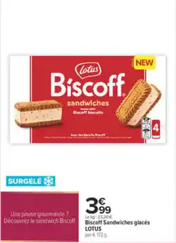 Carrefour LOTUS Biscoff Sandwiches glacés offre