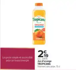 Carrefour Tropicana Jus d'orange offre