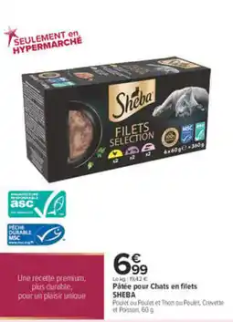Carrefour SHEBA Pâtée pour Chats en filets offre